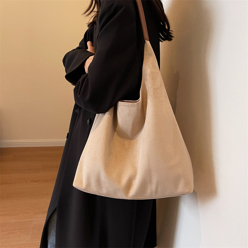 Bag for women large capacity simple tote bag retro and lazy