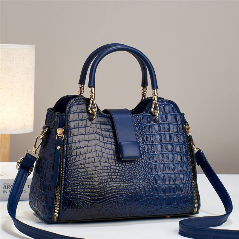 Crossbody Bag for Women with Crocodile Pattern